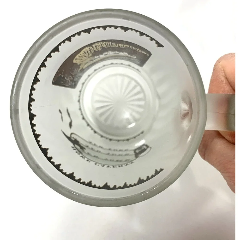 Howe‎ Caverns New York Souvenir Beer Mug Frosted Glass Painted See Thru Window
